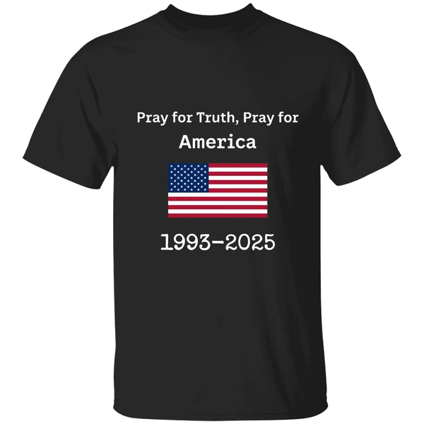 Charlie Kirk Pray For Truth Pray For America 1993 2025 Usa Flag Shirt