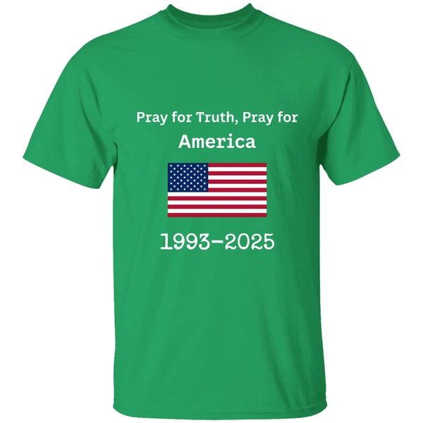 Charlie Kirk Pray For Truth Pray For America 1993 2025 Usa Flag Shirt - Image 2