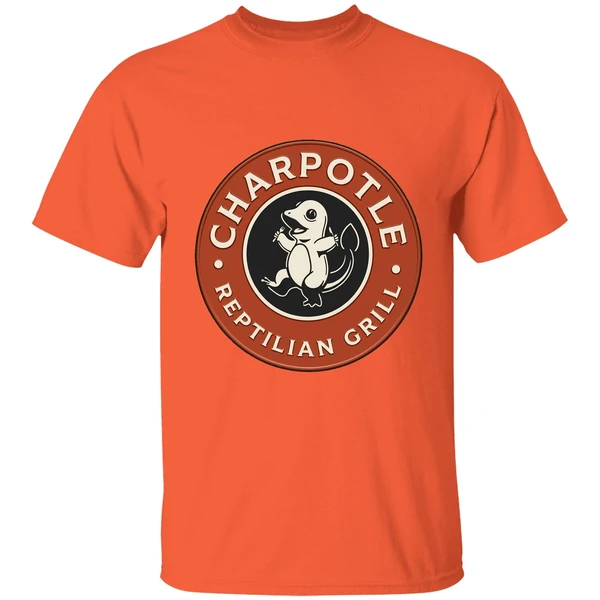 charpotle pokemon reptilian girl shirt orange