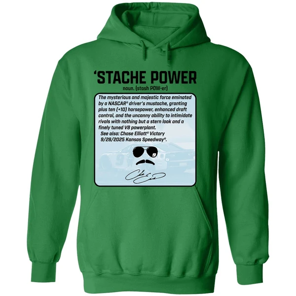 Chase Elliott Thats Not Horsepower Stache Power Signature Hoodie - Image 2