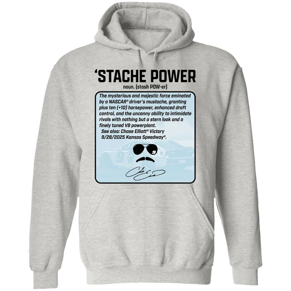Chase Elliott Thats Not Horsepower Stache Power Signature Hoodie - Image 9
