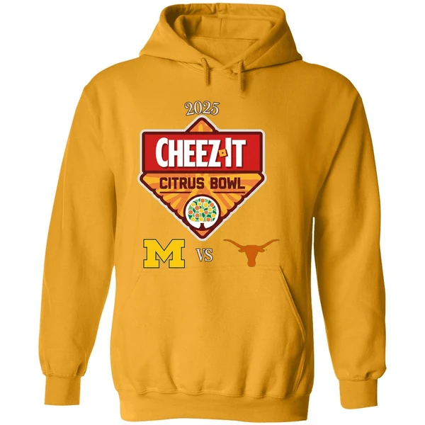 Cheez It Citrus Bowl 2025 Michigan Wolverines Vs Texas Longhorns Logo Hoodie