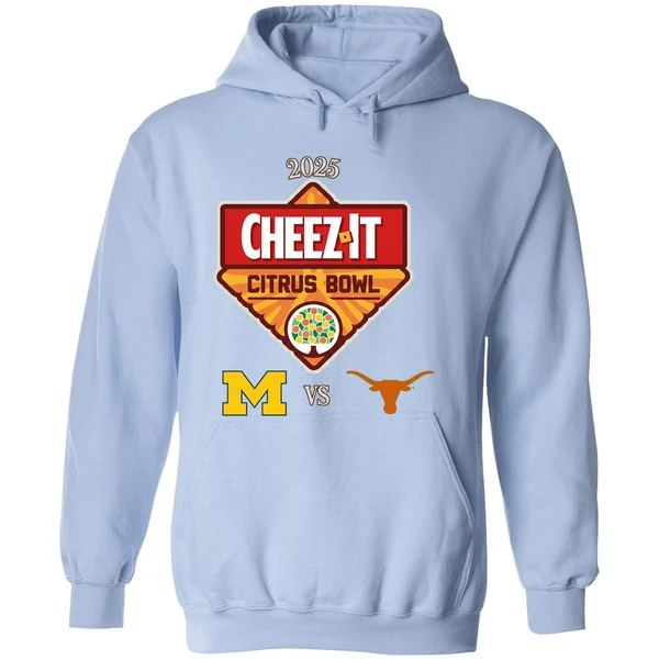 Cheez It Citrus Bowl 2025 Michigan Wolverines Vs Texas Longhorns Logo Hoodie - Image 4