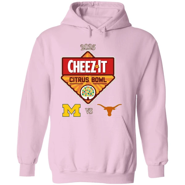 Cheez It Citrus Bowl 2025 Michigan Wolverines Vs Texas Longhorns Logo Hoodie - Image 5