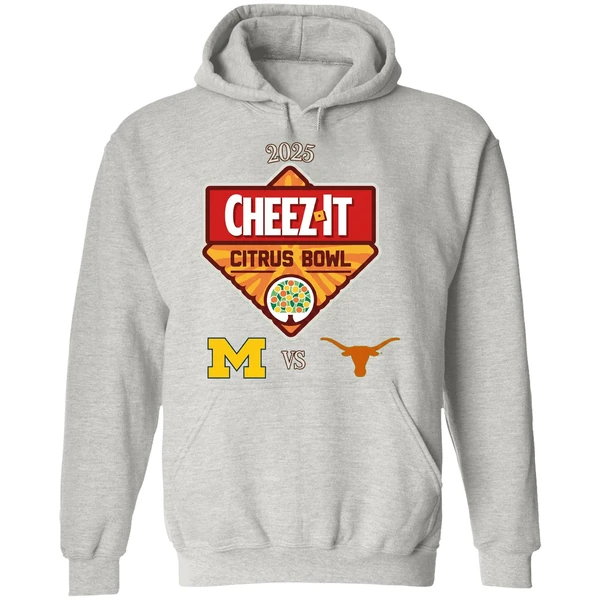 Cheez It Citrus Bowl 2025 Michigan Wolverines Vs Texas Longhorns Logo Hoodie - Image 9