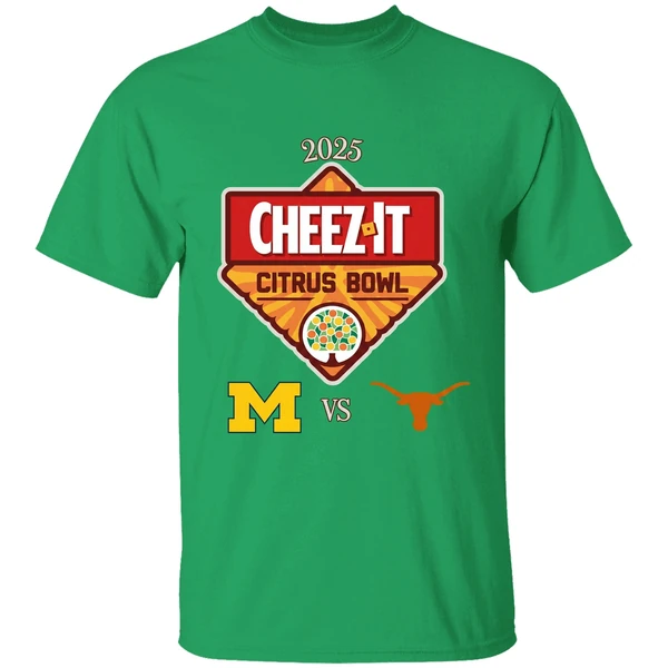 Cheez It Citrus Bowl 2025 Michigan Wolverines Vs Texas Longhorns Logo Shirt - Image 2