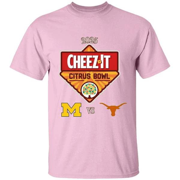 Cheez It Citrus Bowl 2025 Michigan Wolverines Vs Texas Longhorns Logo Shirt - Image 3