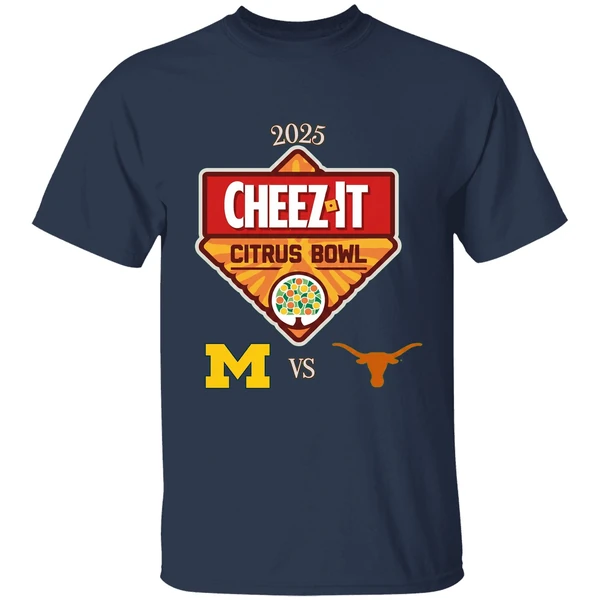 Cheez It Citrus Bowl 2025 Michigan Wolverines Vs Texas Longhorns Logo Shirt - Image 5