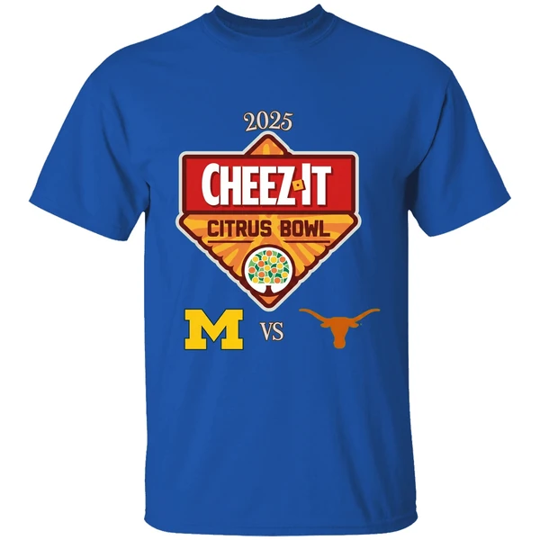 Cheez It Citrus Bowl 2025 Michigan Wolverines Vs Texas Longhorns Logo Shirt - Image 8