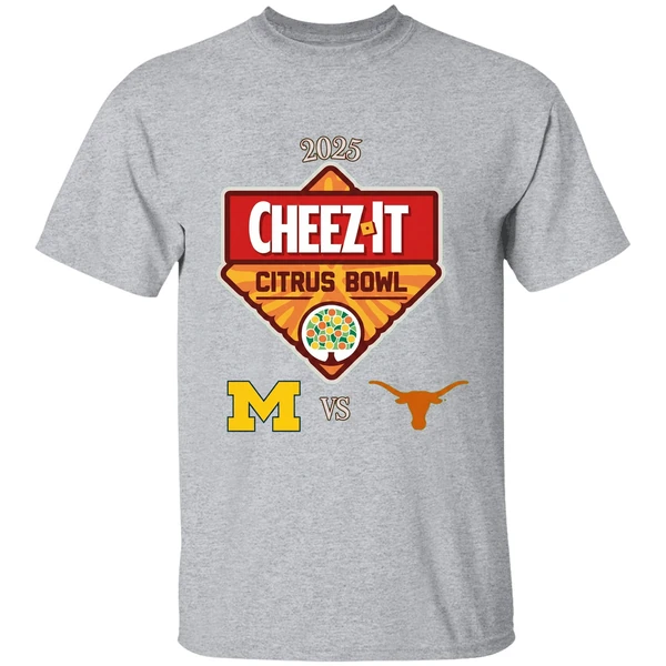 Cheez It Citrus Bowl 2025 Michigan Wolverines Vs Texas Longhorns Logo Shirt - Image 9