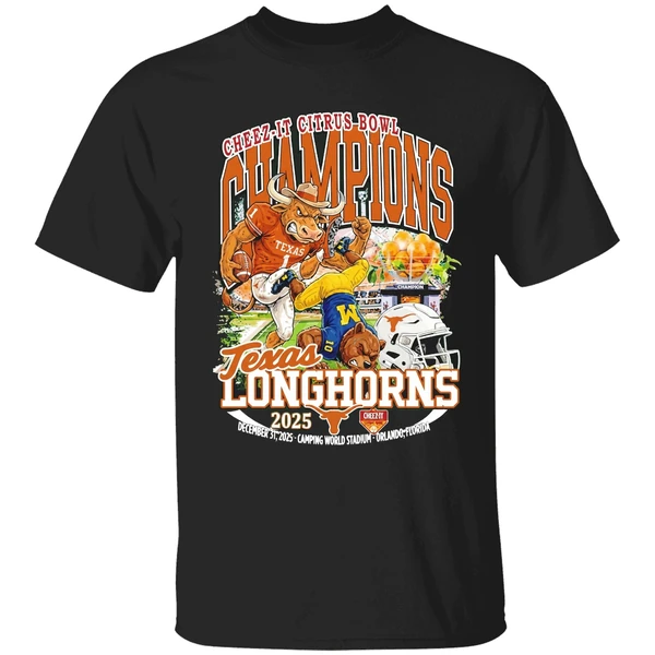 Cheez It Citrus Bowl Champions 2025 Texas Longhorns Shirt