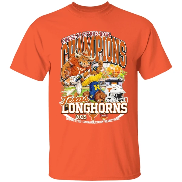 Cheez It Citrus Bowl Champions 2025 Texas Longhorns Shirt - Image 6