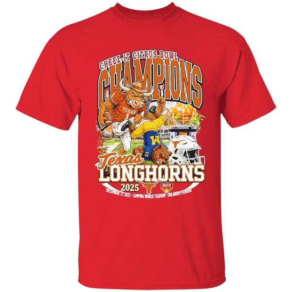 Cheez It Citrus Bowl Champions 2025 Texas Longhorns Shirt - Image 7