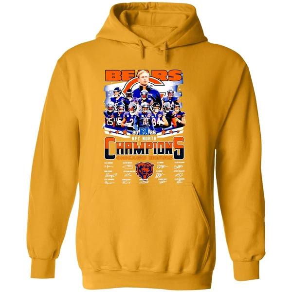 Chicago Bears 2025 Nfc North Champions 2025 Signature Hoodie