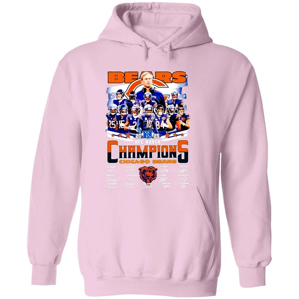 Chicago Bears 2025 Nfc North Champions 2025 Signature Hoodie - Image 5