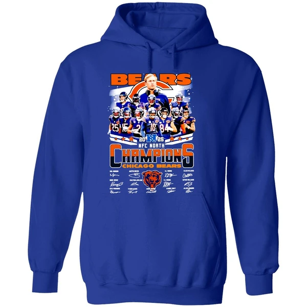 Chicago Bears 2025 Nfc North Champions 2025 Signature Hoodie - Image 7