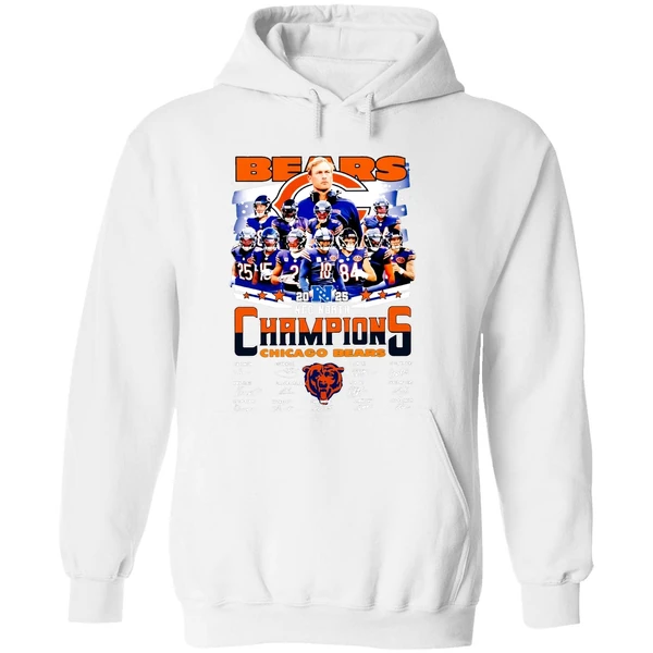 Chicago Bears 2025 Nfc North Champions 2025 Signature Hoodie - Image 8