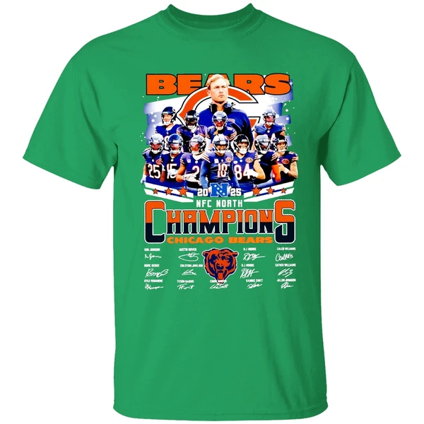 Chicago Bears 2025 Nfc North Champions 2025 Signature Shirt - Image 2