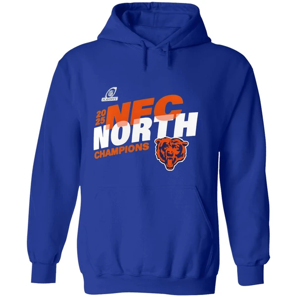 Chicago Bears 2025 Nfc North Division Champions Conquer Hoodie - Image 7