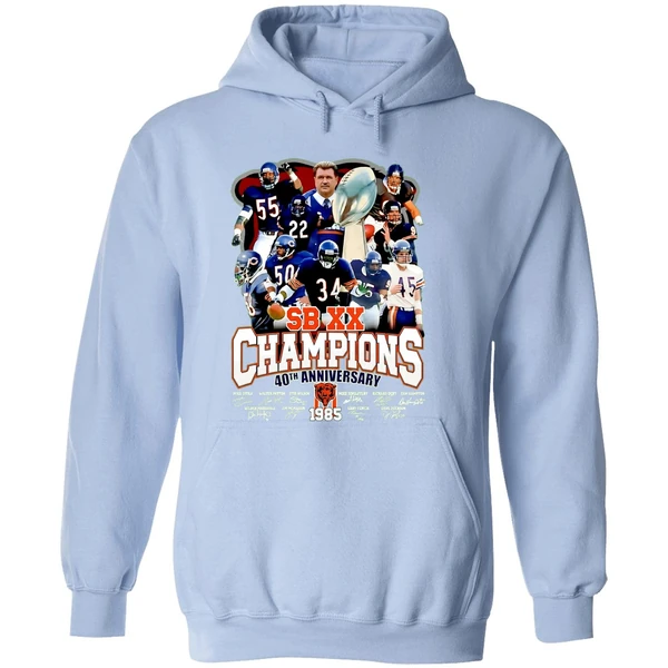 Chicago Bears 40th Anniversary 1985 2025 Super Bowl Xx Champions Hoodie - Image 4
