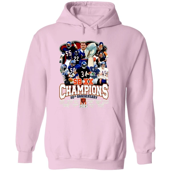 Chicago Bears 40th Anniversary 1985 2025 Super Bowl Xx Champions Hoodie - Image 5