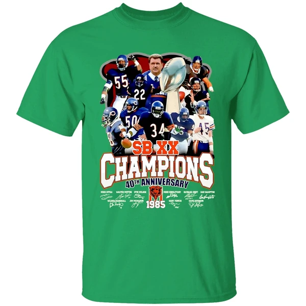Chicago Bears 40th Anniversary 1985 2025 Super Bowl Xx Champions Shirt - Image 2