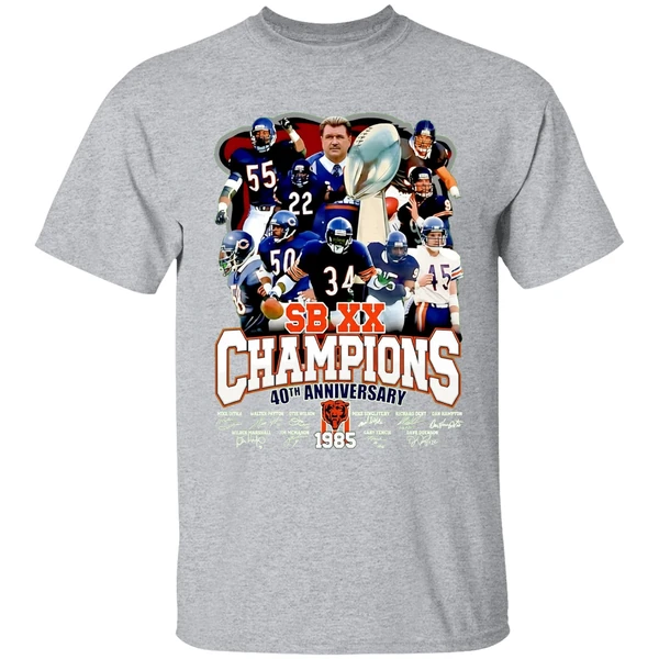 Chicago Bears 40th Anniversary 1985 2025 Super Bowl Xx Champions Shirt - Image 9