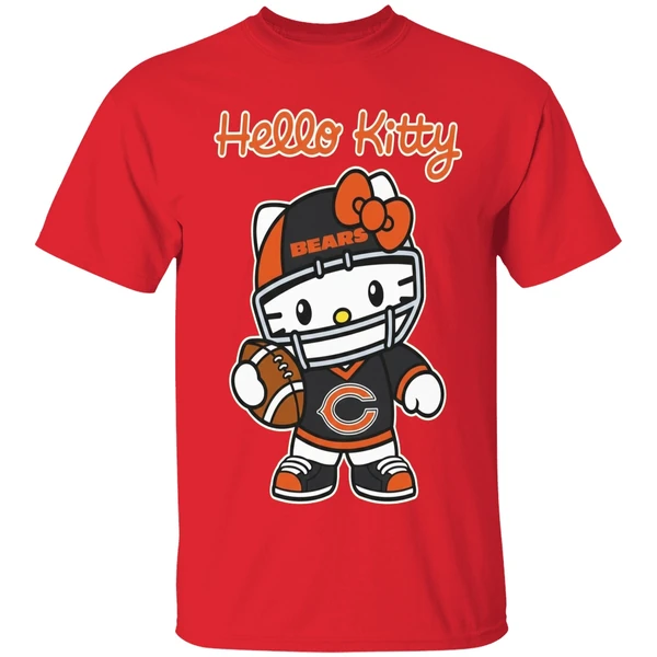 Chicago Bears Hello Kitty Shirt - Image 7