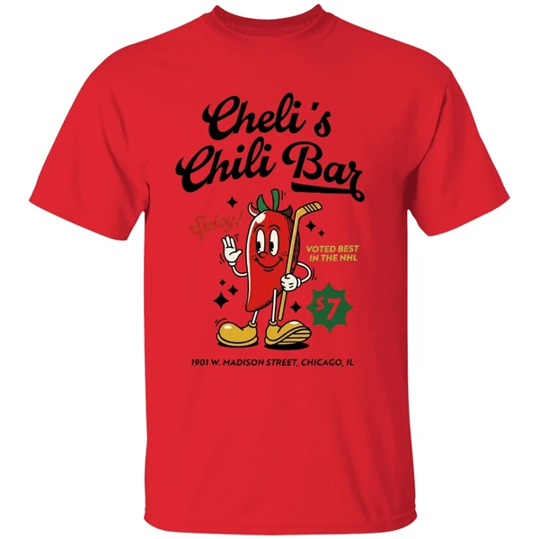 Chicago Blackhawks Chelis Chili Bar Voted Best In The Nhl Shirt - Image 4