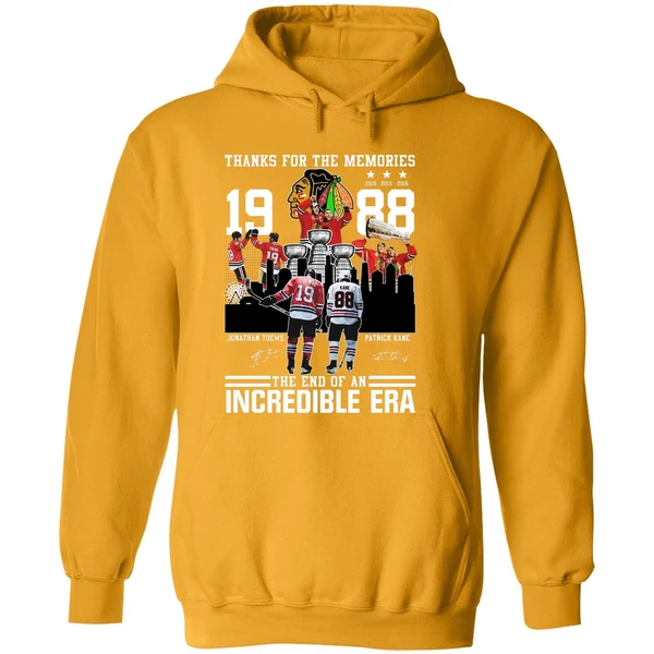 Chicago Blackhawks Jonathan Toews And Patrick Kane Thank For The Memories The End Of An Incredible Era Hoodie