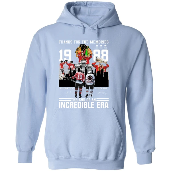 Chicago Blackhawks Jonathan Toews And Patrick Kane Thank For The Memories The End Of An Incredible Era Hoodie - Image 4