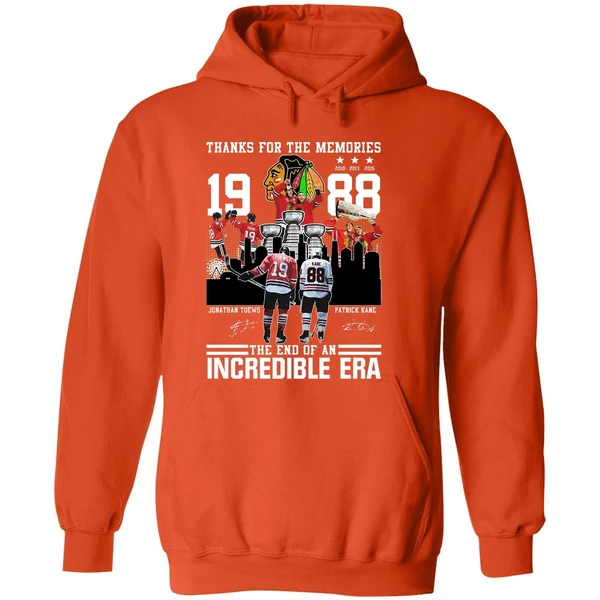 Chicago Blackhawks Jonathan Toews And Patrick Kane Thank For The Memories The End Of An Incredible Era Hoodie - Image 6