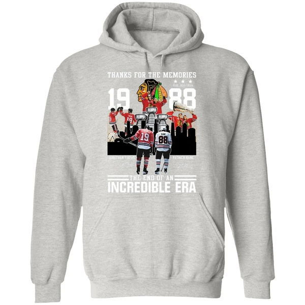 Chicago Blackhawks Jonathan Toews And Patrick Kane Thank For The Memories The End Of An Incredible Era Hoodie - Image 9