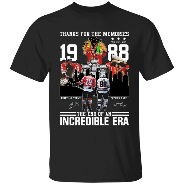 Chicago Blackhawks Jonathan Toews And Patrick Kane Thank For The Memories The End Of An Incredible Era Shirt