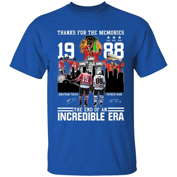 Chicago Blackhawks Jonathan Toews And Patrick Kane Thank For The Memories The End Of An Incredible Era Shirt - Image 8