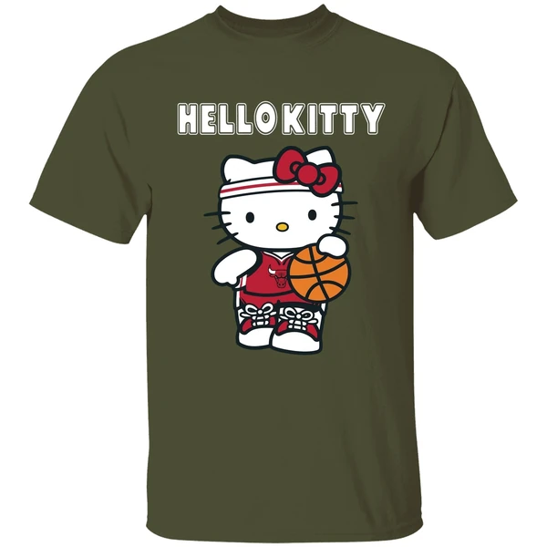 chicago bulls hello kitty 2026 nba game night celebrate shirt militarygreen