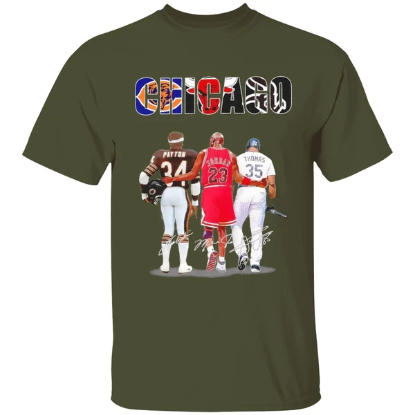 chicago-city-34-walter-payton-23-michael-jordan-35-frank-thomas-shirt-militarygreen