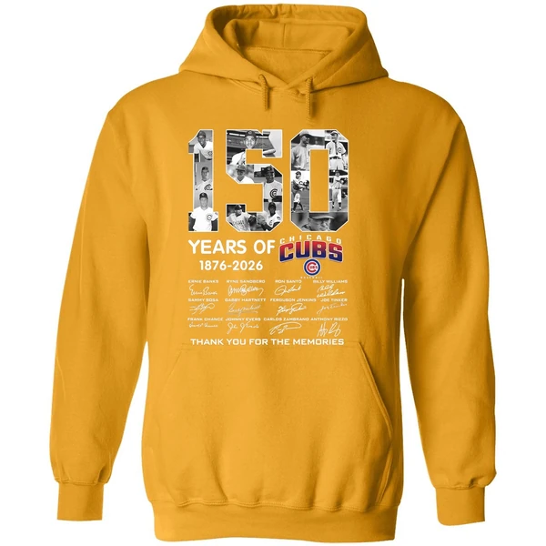Chicago Cubs 150 Years 1876 2026 Thank You For The Memories Hoodie