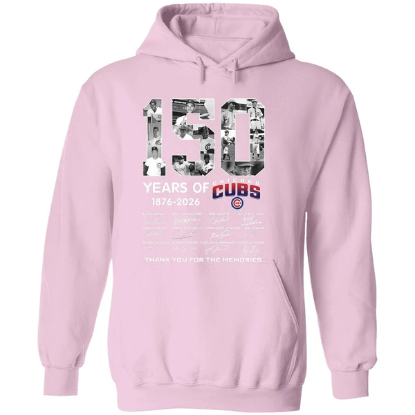 Chicago Cubs 150 Years 1876 2026 Thank You For The Memories Hoodie - Image 5
