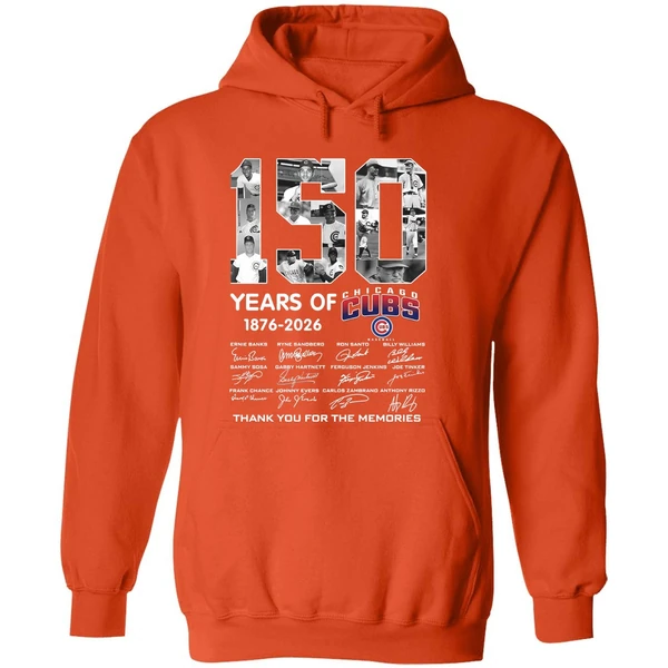 Chicago Cubs 150 Years 1876 2026 Thank You For The Memories Hoodie - Image 6