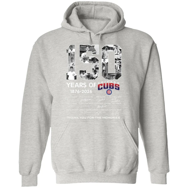 Chicago Cubs 150 Years 1876 2026 Thank You For The Memories Hoodie - Image 9