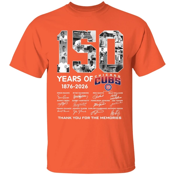 Chicago Cubs 150 Years 1876 2026 Thank You For The Memories Shirt - Image 6