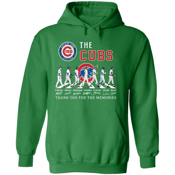 Chicago Cubs 150th Anniversary Players Road Thank You For The Memories Hoodie - Image 2