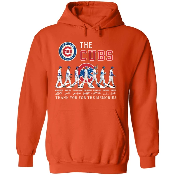 Chicago Cubs 150th Anniversary Players Road Thank You For The Memories Hoodie - Image 6