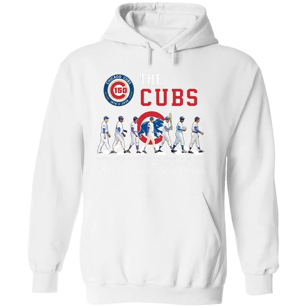 Chicago Cubs 150th Anniversary Players Road Thank You For The Memories Hoodie - Image 8