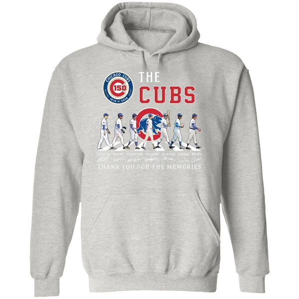 Chicago Cubs 150th Anniversary Players Road Thank You For The Memories Hoodie - Image 9