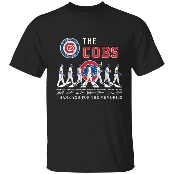 Chicago Cubs 150th Anniversary Players Road Thank You For The Memories Shirt