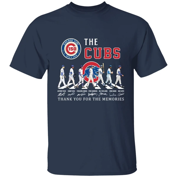 Chicago Cubs 150th Anniversary Players Road Thank You For The Memories Shirt - Image 5