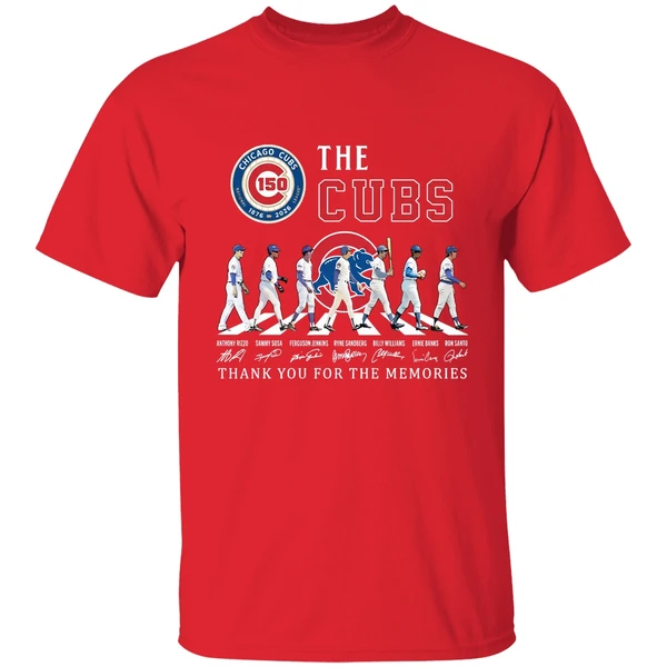 Chicago Cubs 150th Anniversary Players Road Thank You For The Memories Shirt - Image 7