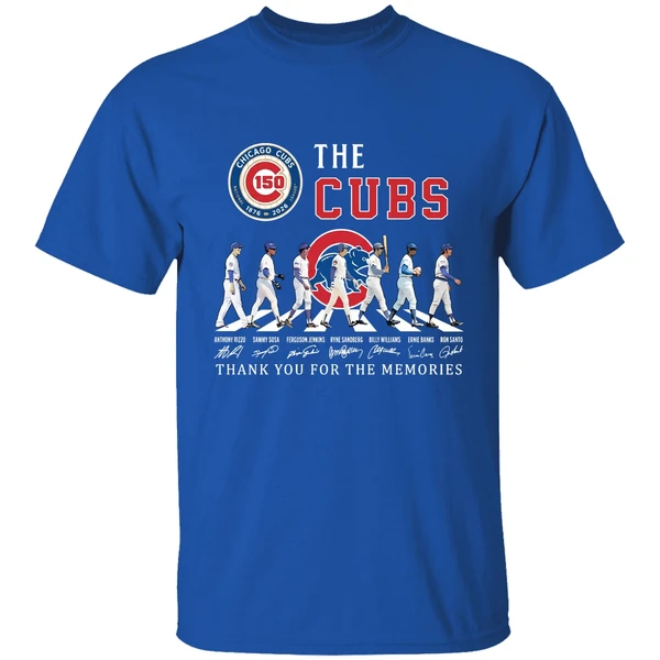 Chicago Cubs 150th Anniversary Players Road Thank You For The Memories Shirt - Image 8
